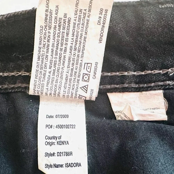 GLORIA VANDERBILT Women Straight Leg Mid rise Denim Black Jeans Pants Size 10 - Picture 13 of 13